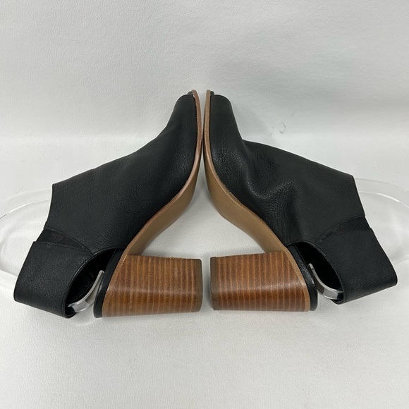 Steve Madden Women 6.5 Nonstp Sandal Booties Black Leather Block Heel Strap - Picture 9 of 13